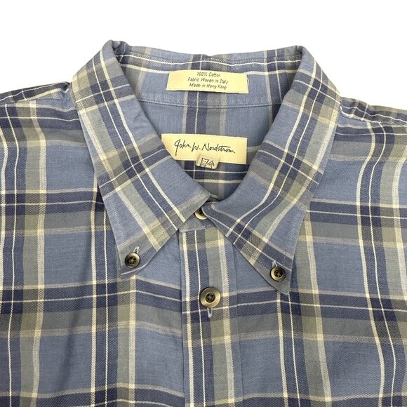 John W. Nordstrom Other - Men's JOHN‎ W. NORDSTROM Blue Italian Fabric Button Down Shirt- Size XXLL (Tall)